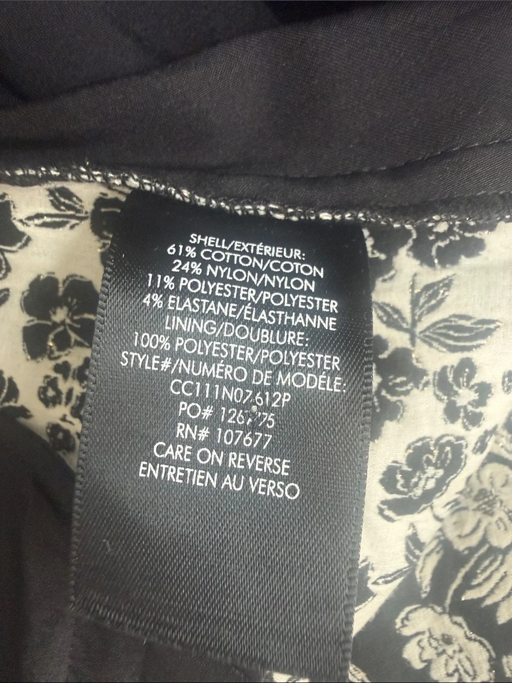 NWT Alice + Olivia  Black/White Cady Stretch Cotton Floral Shorts New with Tags